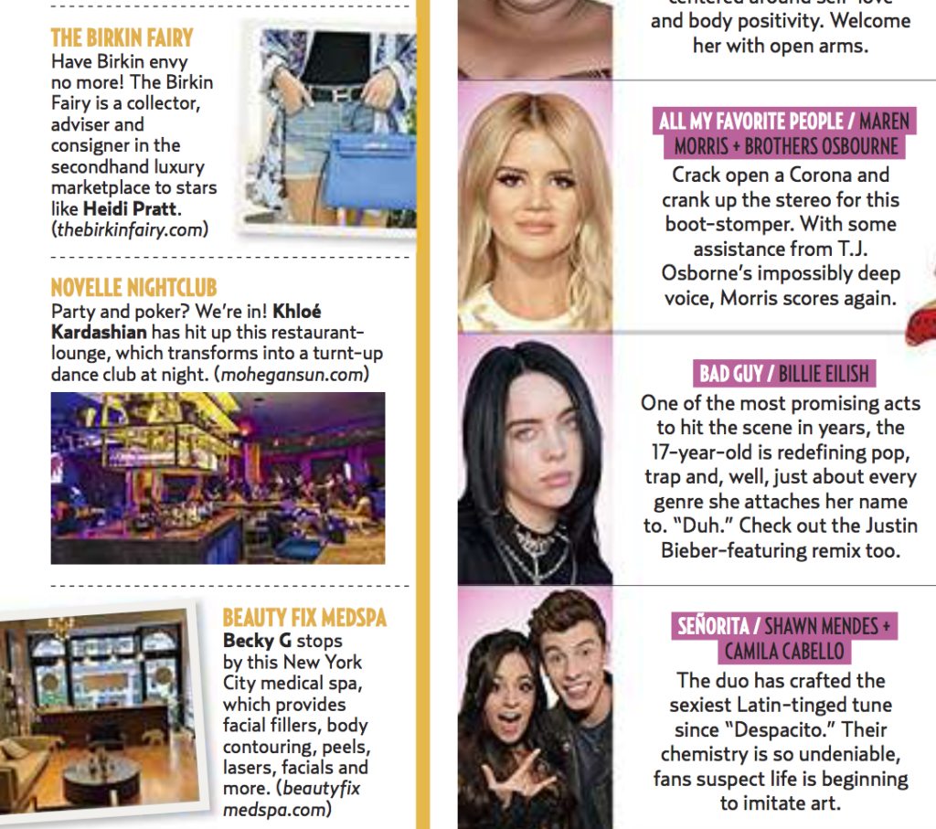 WHAT'S HOT IN HOLLYWOOD - US WEEKLY FEATURE